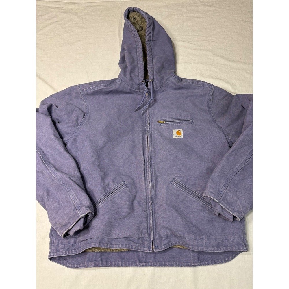 Carhartt WJ141 BOK Womens Sierra Sherpa Lined Jacket Dusty Plum Purple XL Reg